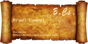 Bradl Csepel névjegykártya